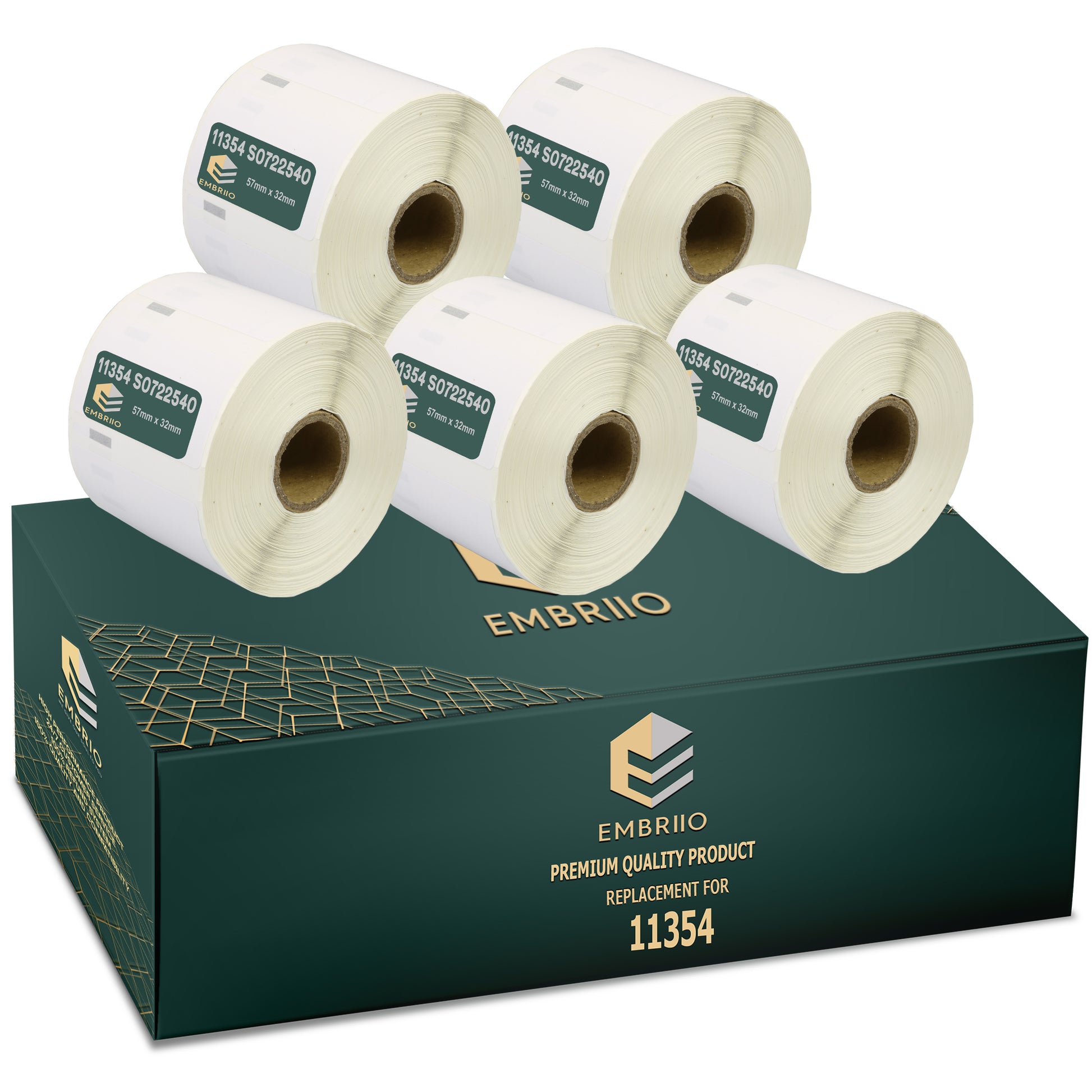 Compatible Dymo 11354 labels - 57mm x 32mm