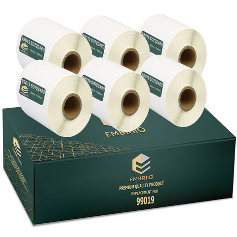 Compatible Dymo 99019 labels - Lever Arch File Label Rolls - 59mm x 190mm