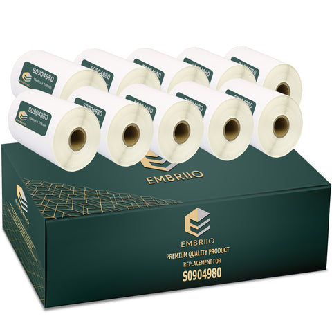 Compatible Dymo S0904980 labels - Shipping Label Rolls - 104mm x 159mm