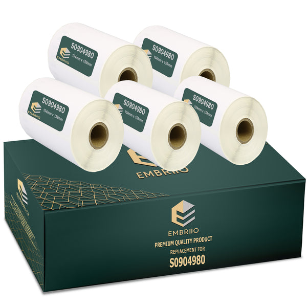 Compatible Dymo S0904980 labels - Shipping Label Rolls - 104mm x 159mm