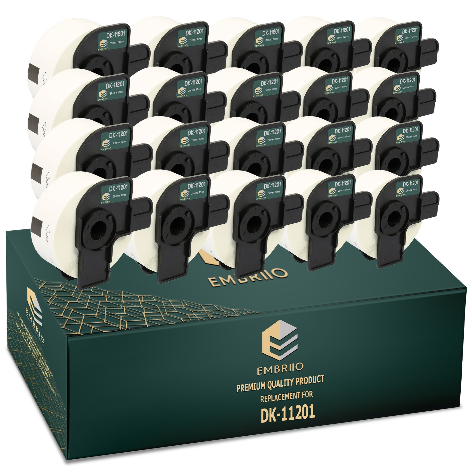 Compatible dk11201 Brother labels - Standard Address Label Rolls - 29mm x 90mm