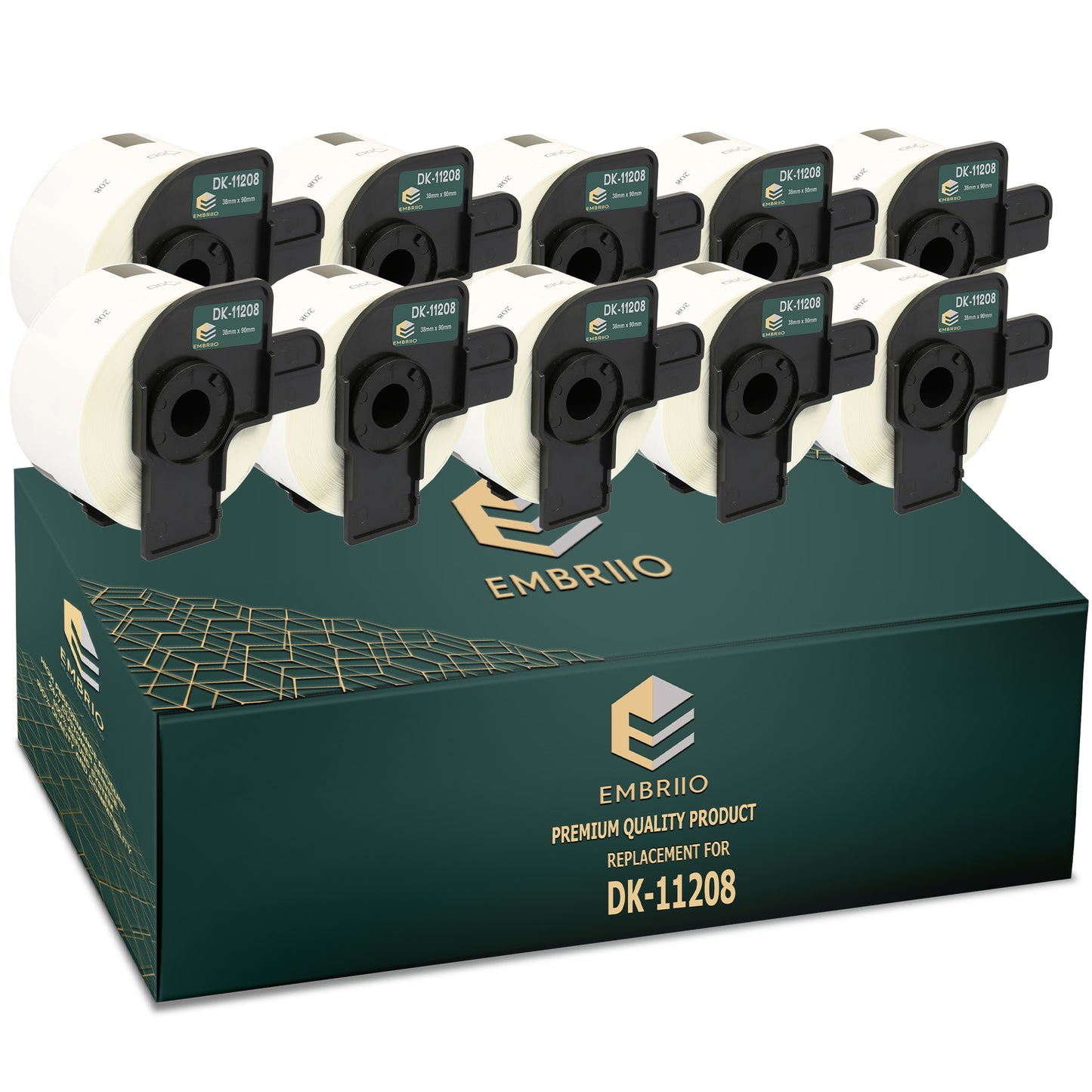 Compatible dk11208 Brother labels - Address Label Rolls - 38mm x 90mm