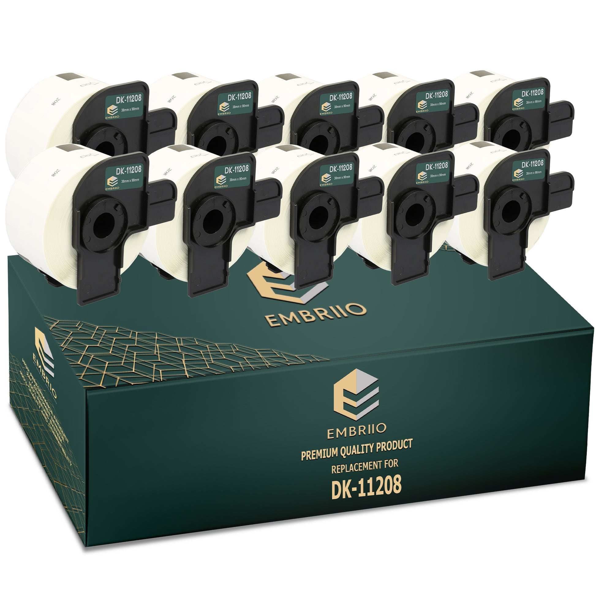 Compatible dk11208 Brother labels - Address Label Rolls - 38mm x 90mm