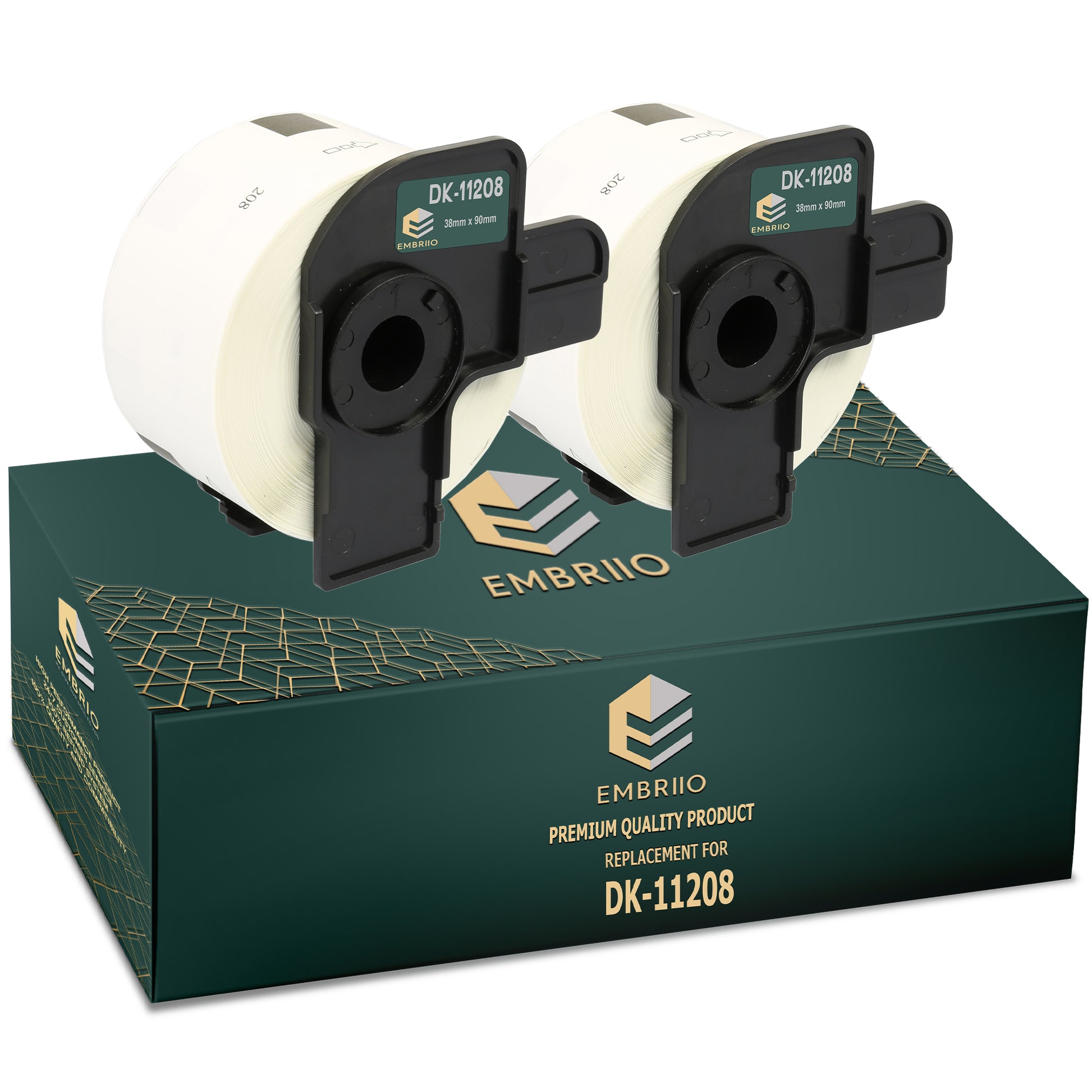 Compatible dk11208 Brother labels - Address Label Rolls - 38mm x 90mm