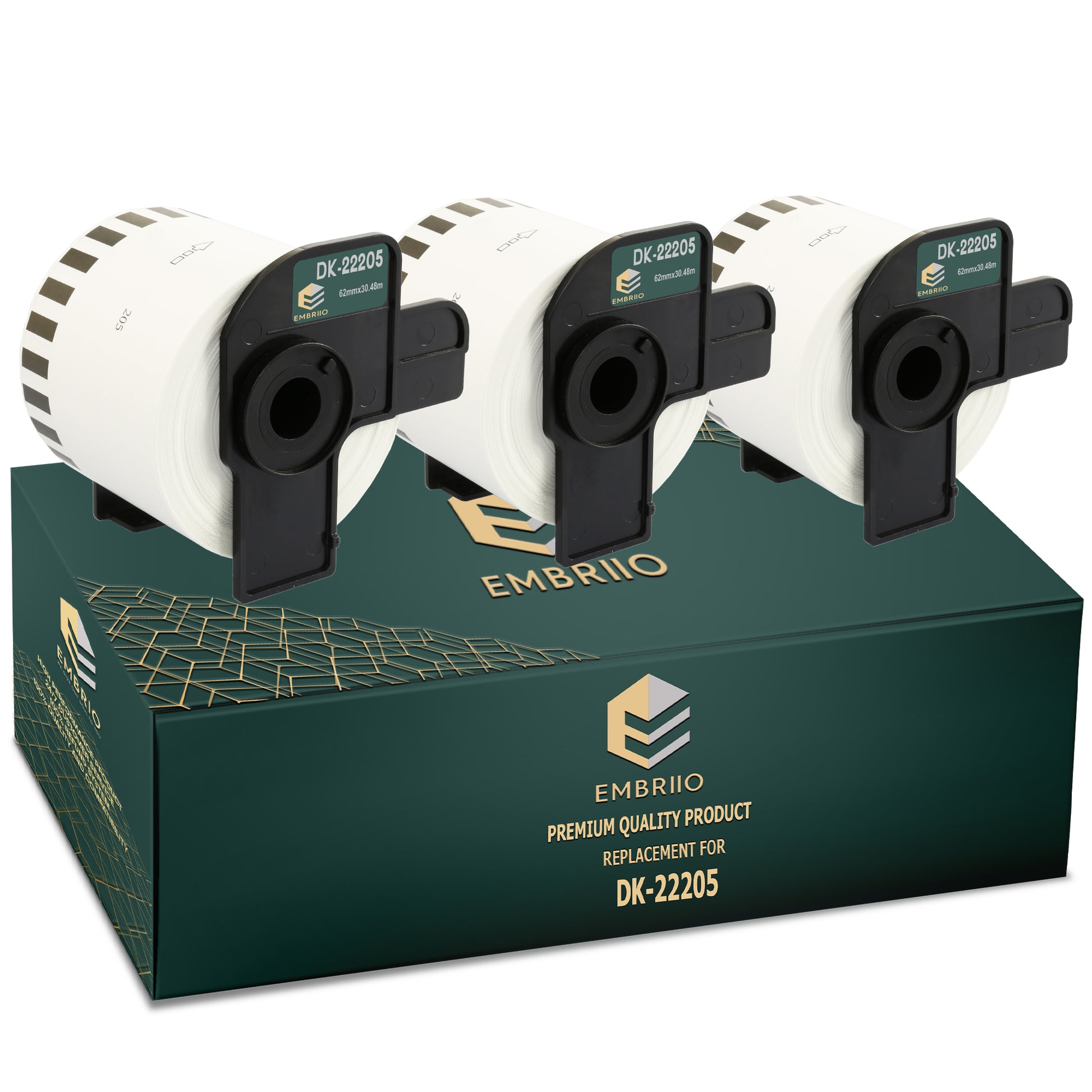 Brother dk-22205 compatible labels - 62mm x 30.48m 