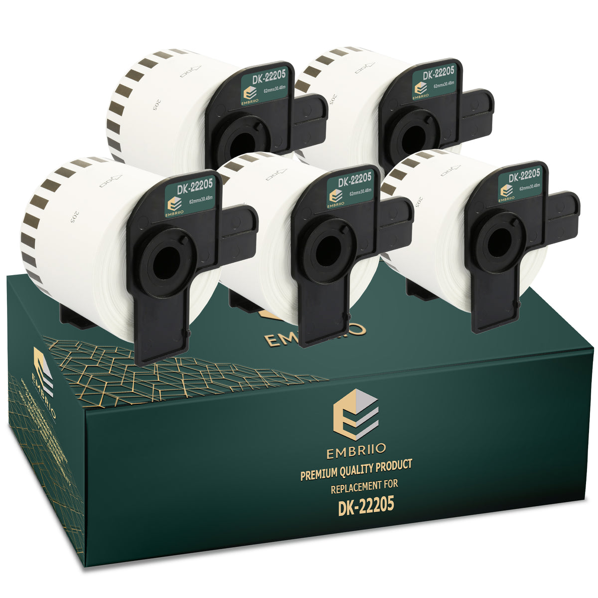 Brother dk-22205 compatible labels - 62mm x 30.48m 