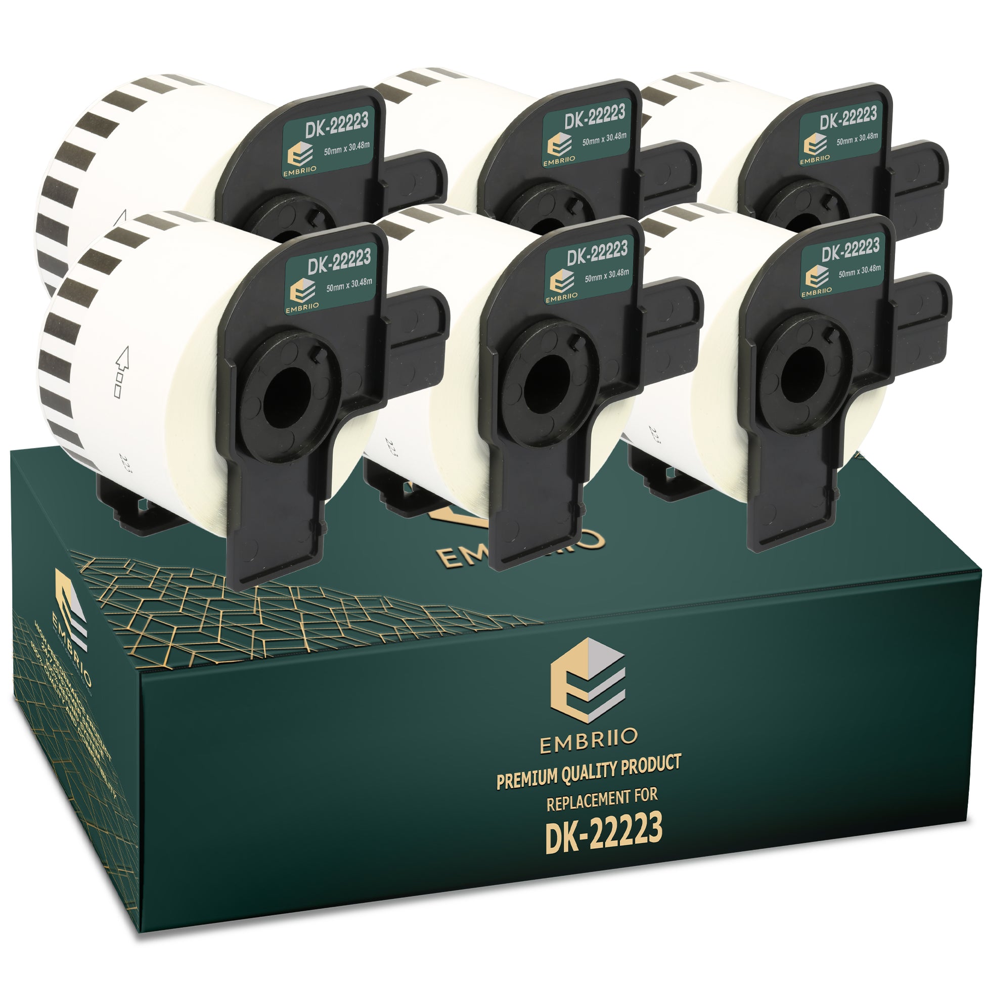 Compatible Brother dk22223 labels - 50mm x 30.48m
