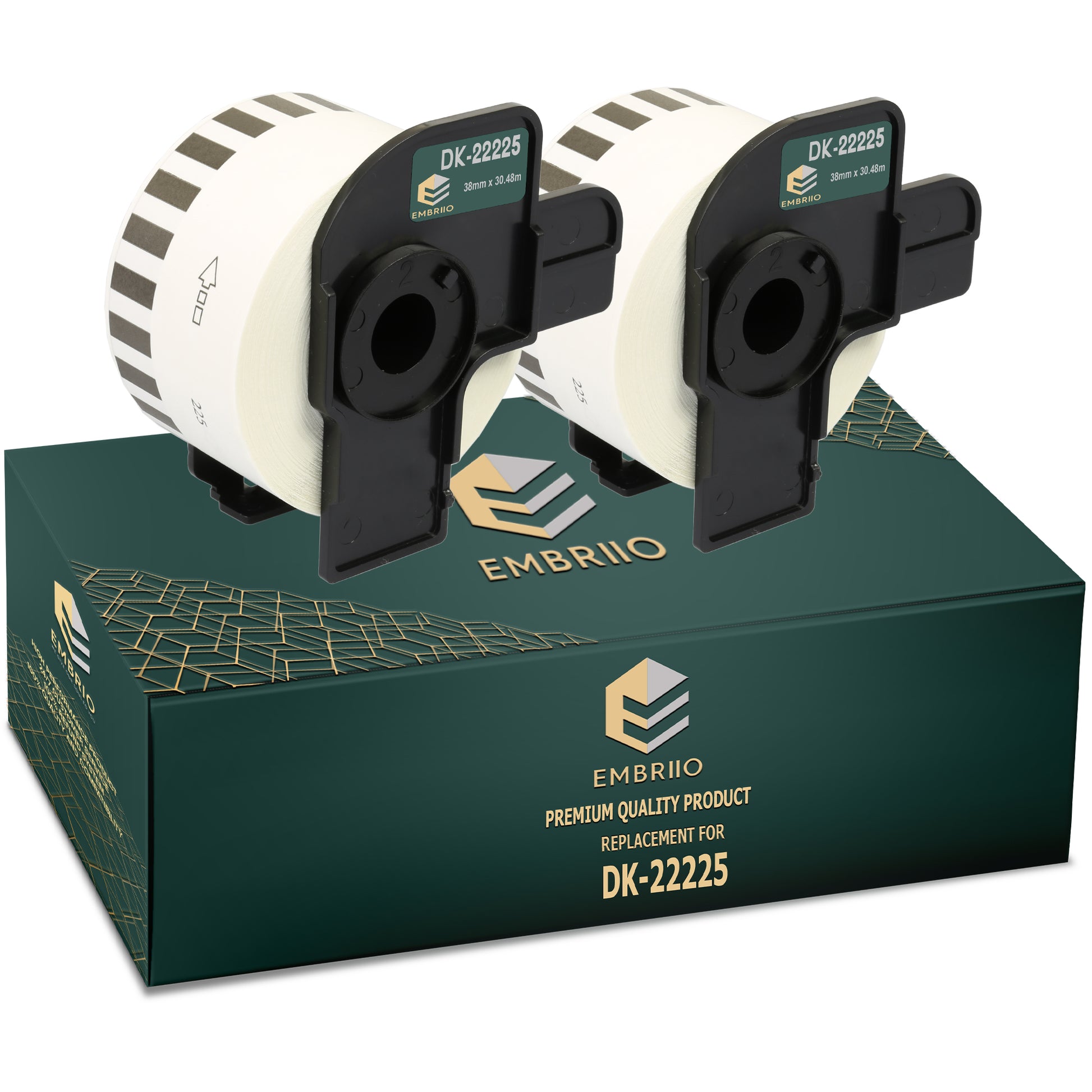 Compatible Brother dk22225 labels - 38mm x 30.48m