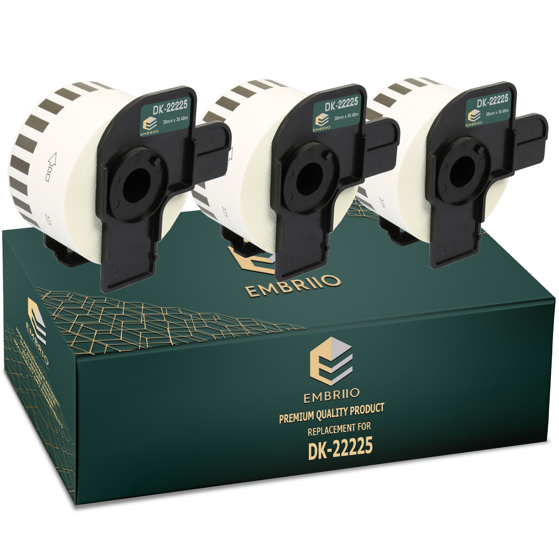 Compatible Brother dk22225 labels - 38mm x 30.48m