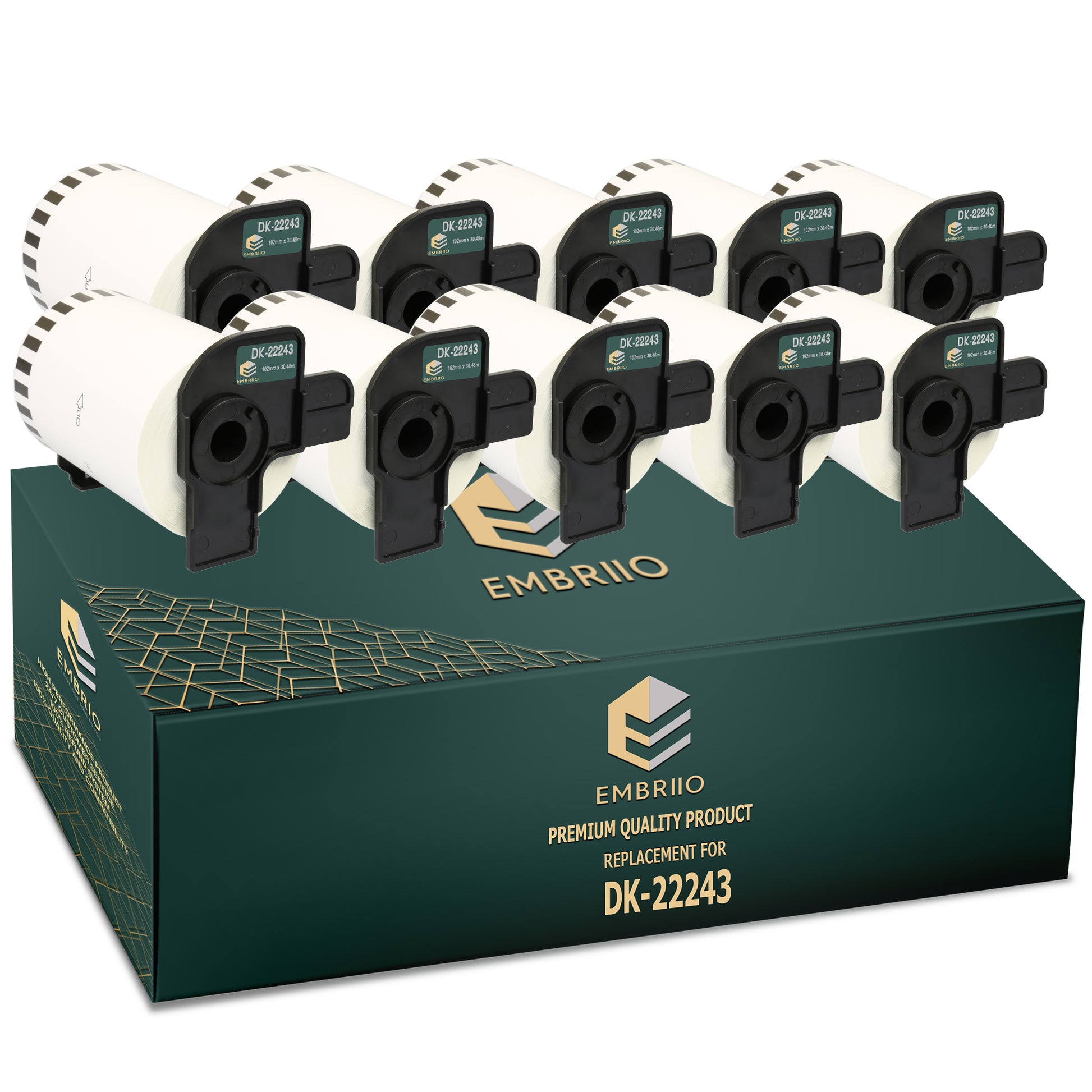 Compatible Brother dk22243 labels - 102mm x 30.48m