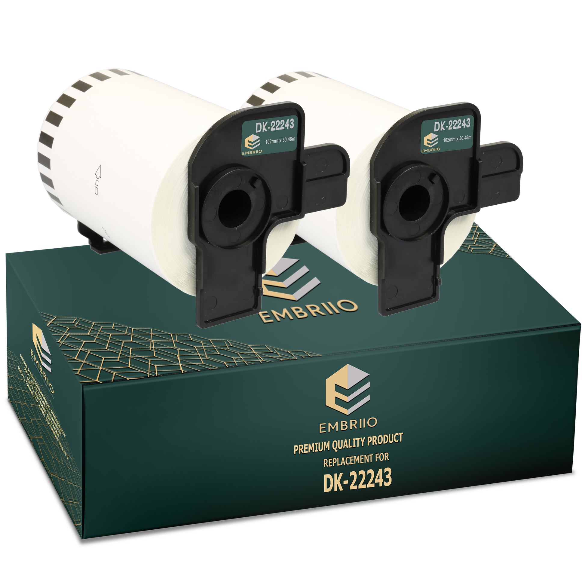 Compatible Brother dk22243 labels - 102mm x 30.48m