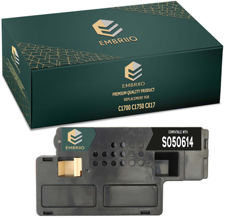 EMBRIIO S050614 Black Compatible Toner Cartridge Replacement for Epson AcuLaser C1700 C1750N C1750W CX17 CX17NF CX17WF