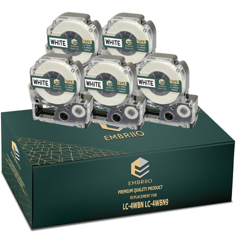 Compatible Epson LC-4WBN9 Label Tapes