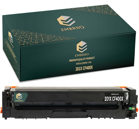 EMBRIIO CF400X 201X Black Compatible Toner Cartridge Replacement for HP Color LaserJet Pro MFP M277dw M277n M274n M252dw M252n