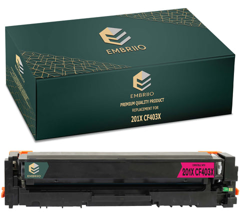 EMBRIIO CF403X 201X Magenta Compatible Toner Cartridge Replacement for HP Color LaserJet Pro MFP M277dw M277n M274n M252dw M252n