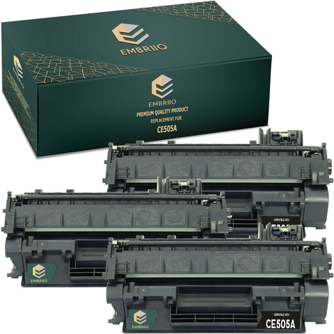 Compatible HP CE505A 505A 05A Toner Cartridge by EMBRIIO