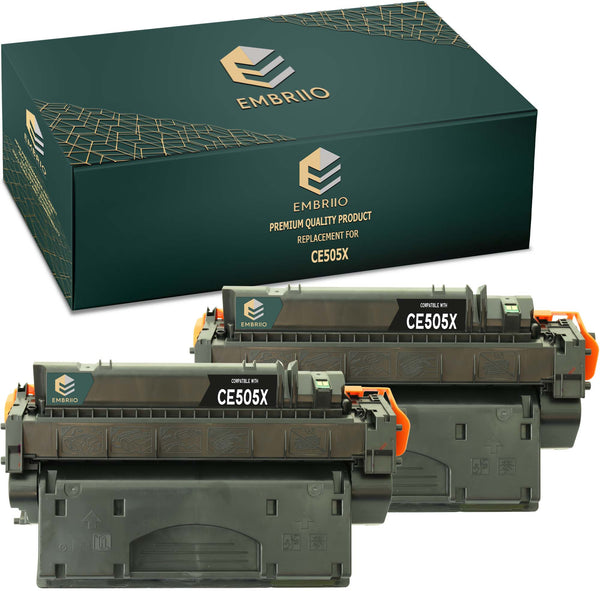 Compatible HP CE505X 505X 05X Toner Cartridge by EMBRIIO