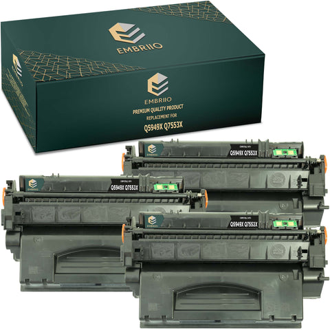 Compatible HP Q5949X 5949X 49X Q7553X 7553X 53X Toner Cartridge by EMBRIIO