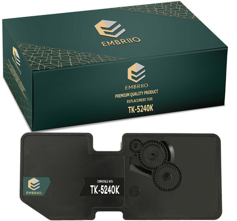 EMBRIIO TK-5240 TK-5240K Black Compatible Toner Cartridge Replacement for Kyocera ECOSYS M5526CDN M5526CDW P5026CDN P5026CDW