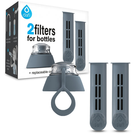 Dafi Water Bottle Cap + Set of 2 Filters - Grey