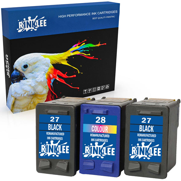 Remanufactured Ink Cartridge HP 27 replacement by RINKLEE 