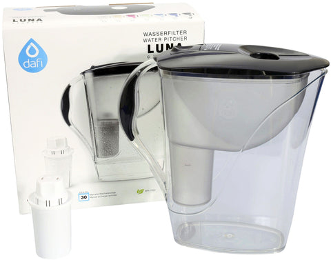 Water Filter Jug Dafi Luna Classic 3.3L with Free Filter Cartridge - Graphite - Printing Saver
