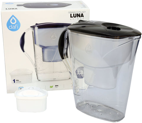 Water Filter Jug Dafi Luna Unimax 3.3L with Free Filter Cartridge - Graphite - Printing Saver