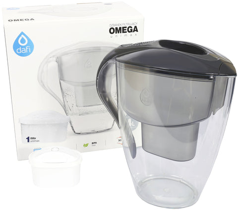 Water Filter Jug Dafi Omega Unimax 4.0L with Free Filter Cartridge - Graphite - Printing Saver