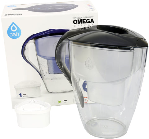 Water Filter Jug Dafi Omega Unimax 4.0L LED with Free Filter Cartridge - Graphite - Printing Saver