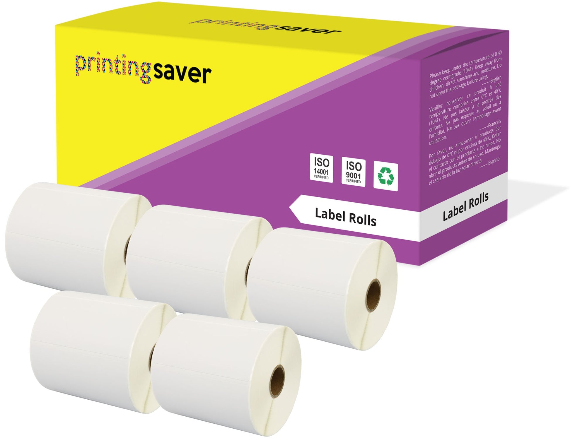 Compatible Roll 100mm x 50mm White Direct Thermal Labels for Zebra GK420d ZD420 TLP 2844 Citizen CL-S521 - Printing Saver