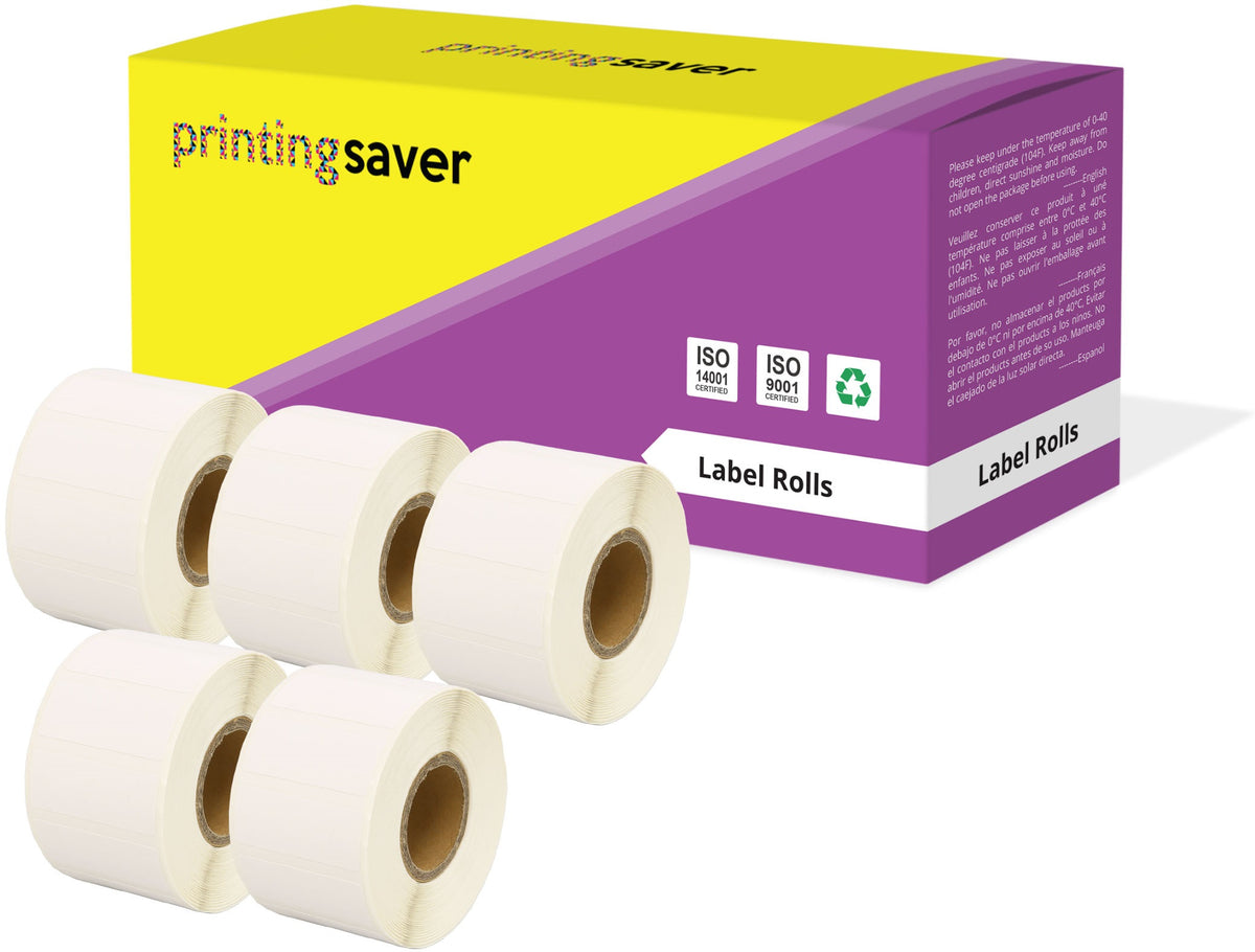 Compatible Roll 35mm x 14mm White Direct Thermal Labels for Zebra GK420d ZD420 TLP 2844 Citizen CL-S521 - Printing Saver