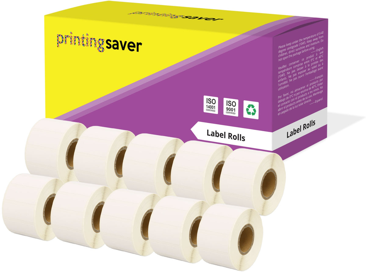 Compatible Roll 35mm x 14mm White Direct Thermal Labels for Zebra GK420d ZD420 TLP 2844 Citizen CL-S521 - Printing Saver