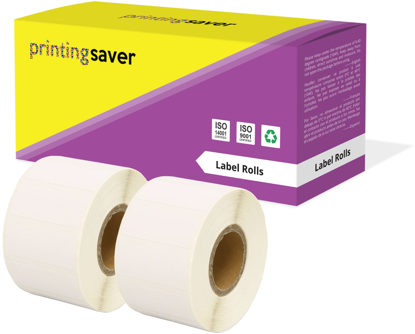 Compatible Roll 35mm x 14mm White Direct Thermal Labels for Zebra GK420d ZD420 TLP 2844 Citizen CL-S521 - Printing Saver