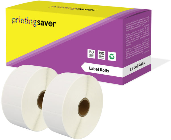 Compatible Roll 38mm x 25mm White Direct Thermal Labels for Zebra GK420d ZD420 TLP 2844 Citizen CL-S521 - Printing Saver