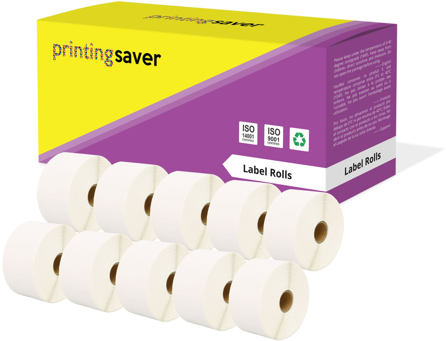 Compatible Roll 50mm x 25mm White Direct Thermal Labels for Zebra GK420d ZD420 TLP 2844 Citizen CL-S521 - Printing Saver