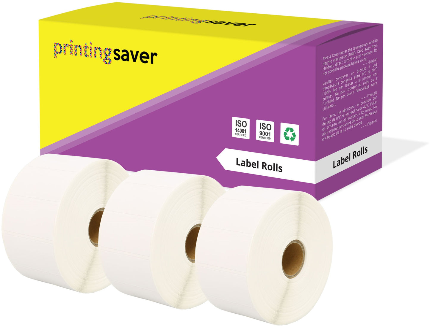 Compatible Roll 50mm x 25mm White Direct Thermal Labels for Zebra GK420d ZD420 TLP 2844 Citizen CL-S521 - Printing Saver
