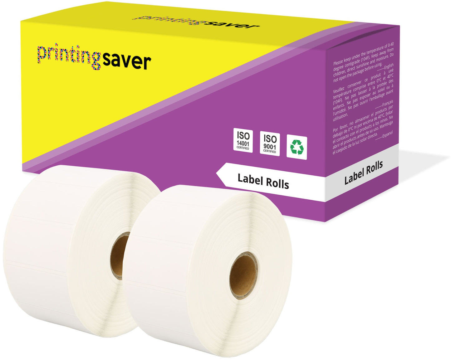 Compatible Roll 50mm x 25mm White Direct Thermal Labels for Zebra GK420d ZD420 TLP 2844 Citizen CL-S521 - Printing Saver