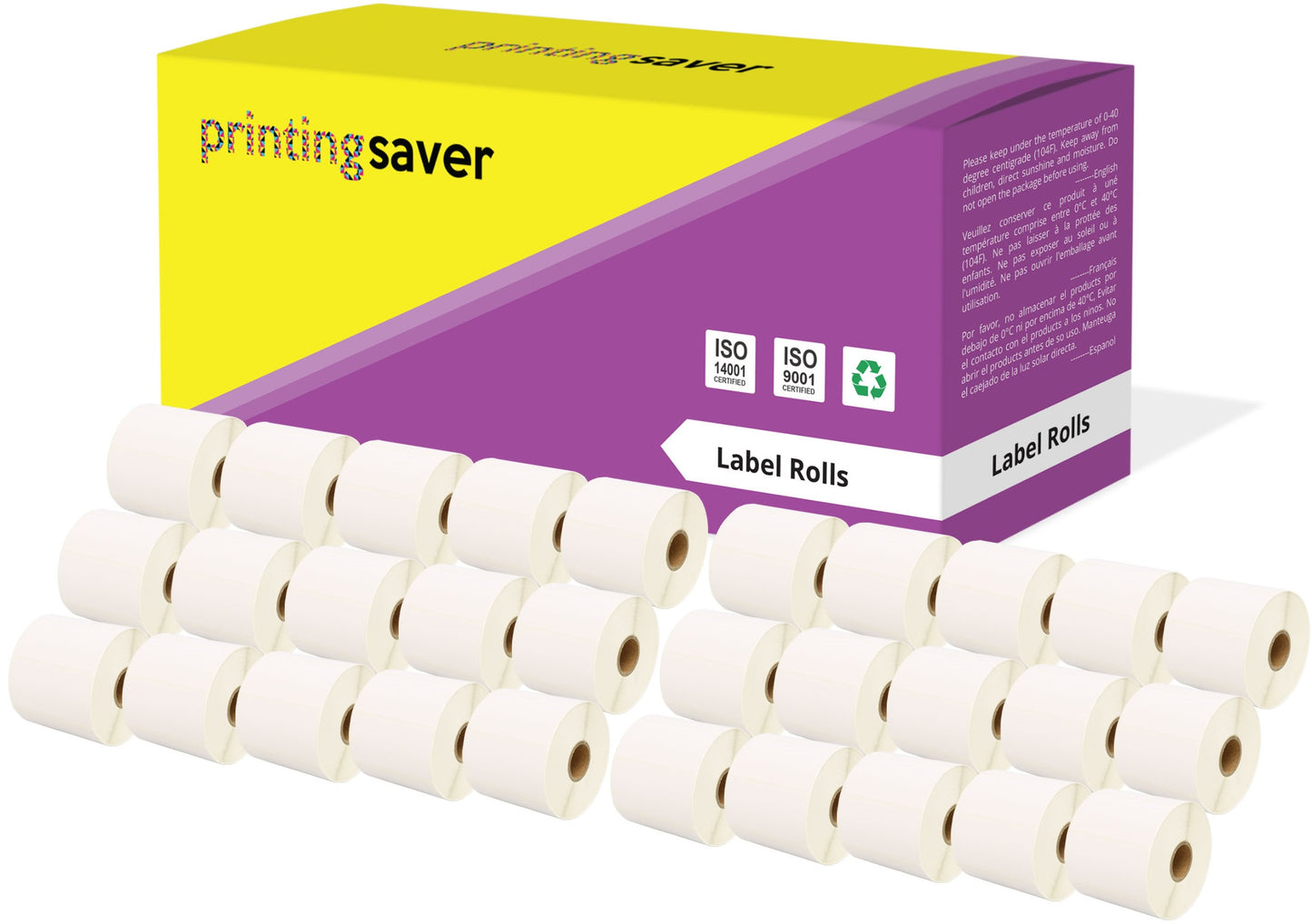 Compatible Roll 72mm x 36mm White Direct Thermal Labels for Zebra GK420d ZD420 TLP 2844 Citizen CL-S521 - Printing Saver