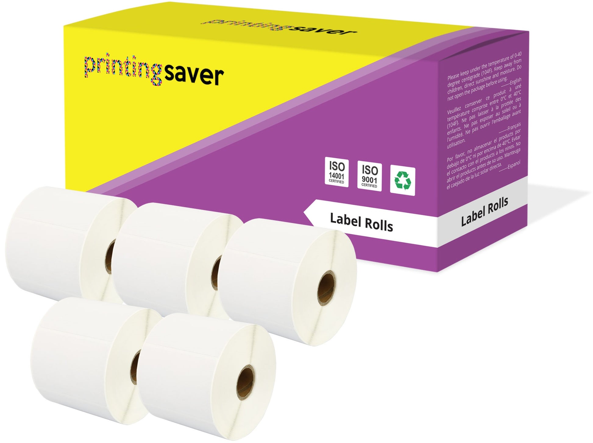 Compatible Roll 76mm x 51mm White Direct Thermal Labels for Zebra GK420d ZD420 TLP 2844 Citizen CL-S521 - Printing Saver
