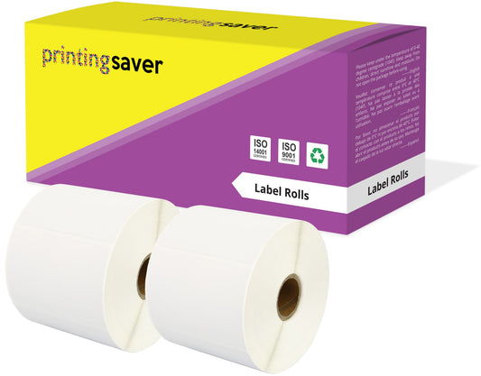 Compatible Roll 76mm x 51mm White Direct Thermal Labels for Zebra GK420d ZD420 TLP 2844 Citizen CL-S521 - Printing Saver